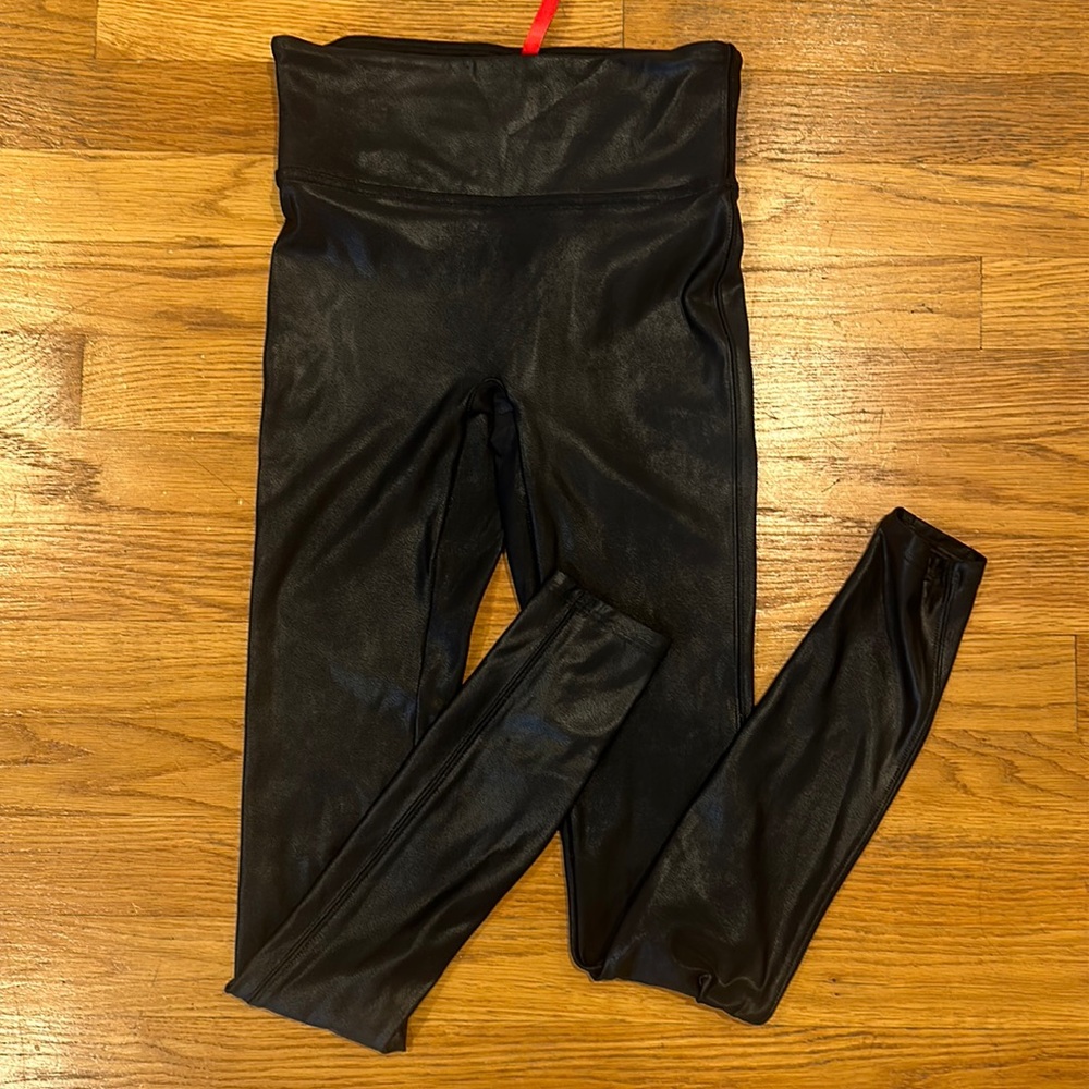 Spanx leather leggings. Size xs